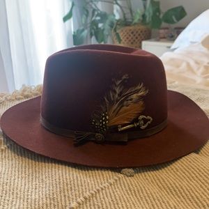 Goorin Bros Lise Meitner Burgandy Fedora Hat